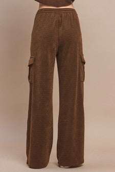 Corduroy Cargo Pants (Brown)