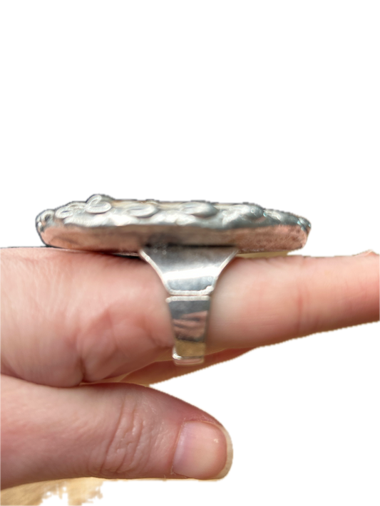 Soldered Jasper Peace Ring