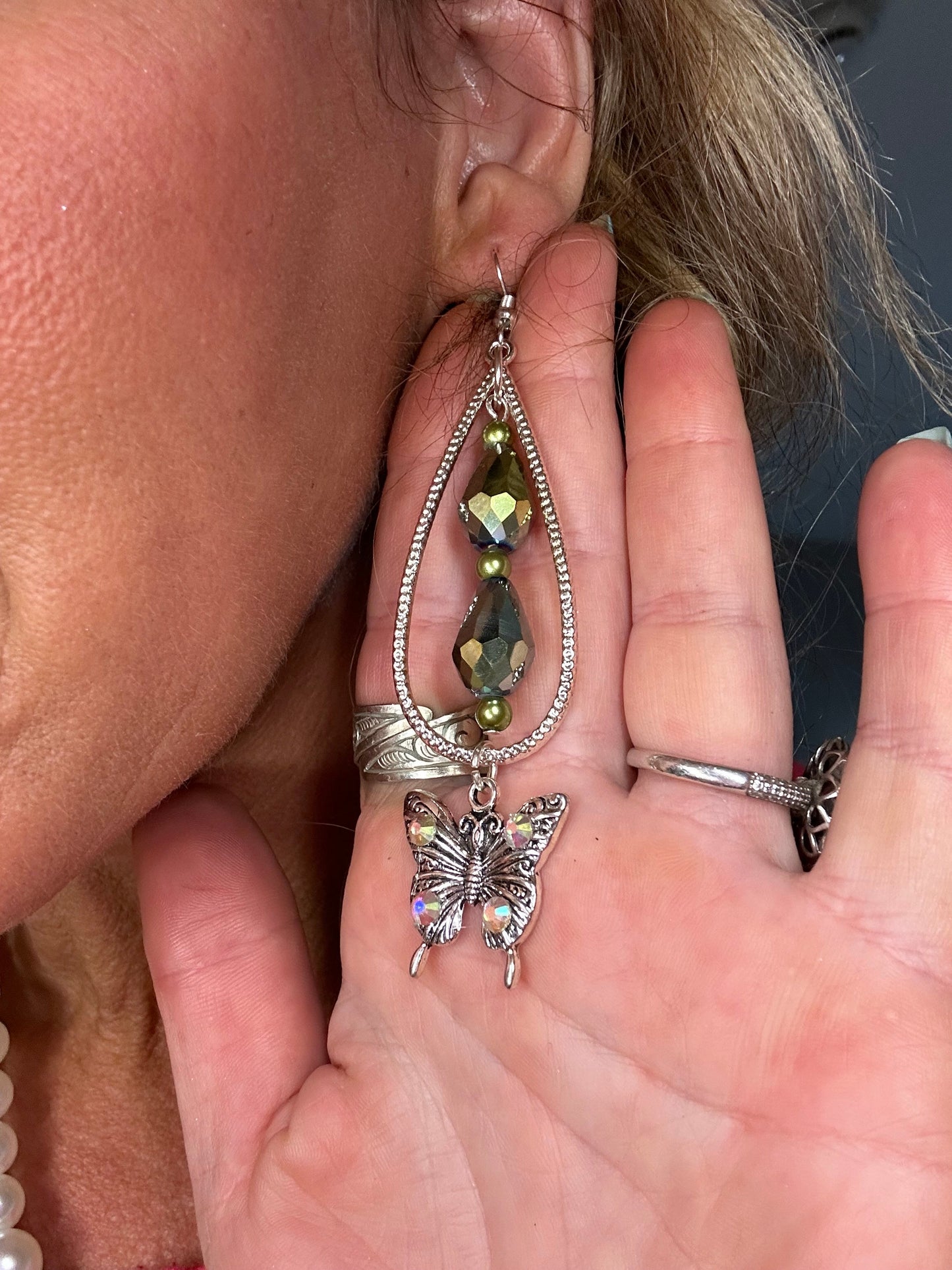 A Rare Bird- Butterfly Drop Earrings