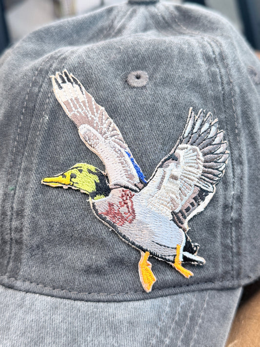Embroidered Duck Patch Ball Cap/Hat (Black) - ERR ORIGINAL