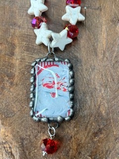 Art by Amy- Smiling Santa Necklace