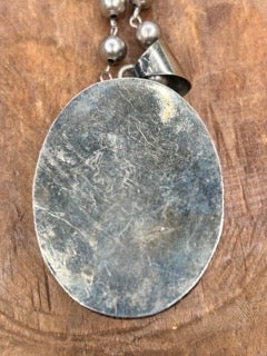 German Silver Multi-Colored Stone Necklace
