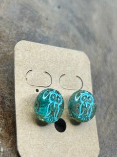 Blue Owl Earrings
