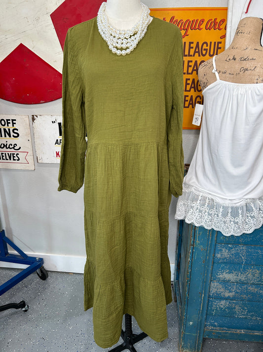 Castle Dress (Olive Leaf)