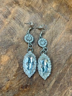 Art by Amy- Dangle Rhinestone Earrings