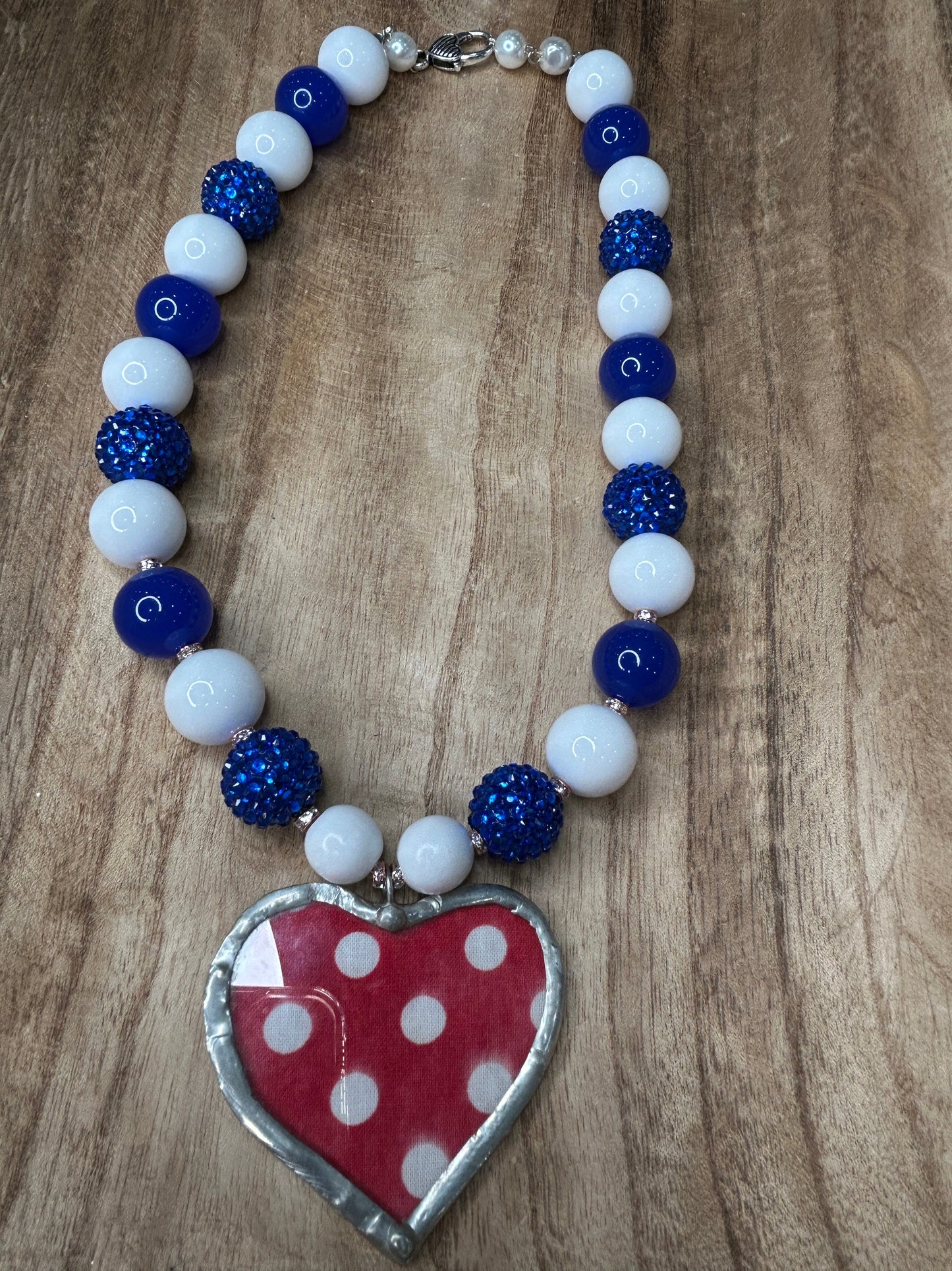 The Heart of the Nation Necklace (Eclectic Ruby Red Original)