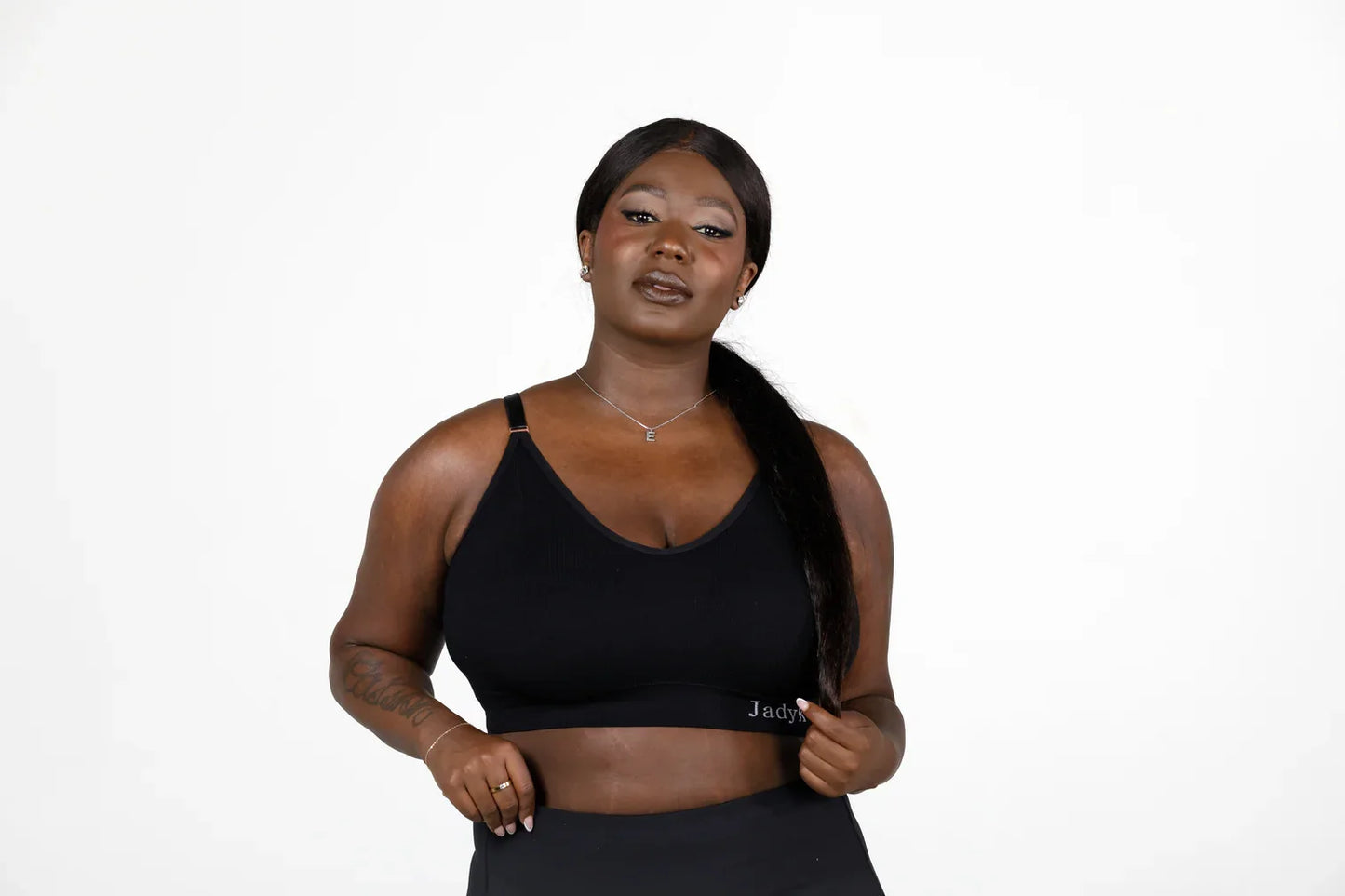 JadyK- Jules Ribbed Crochet Bralette (Black)