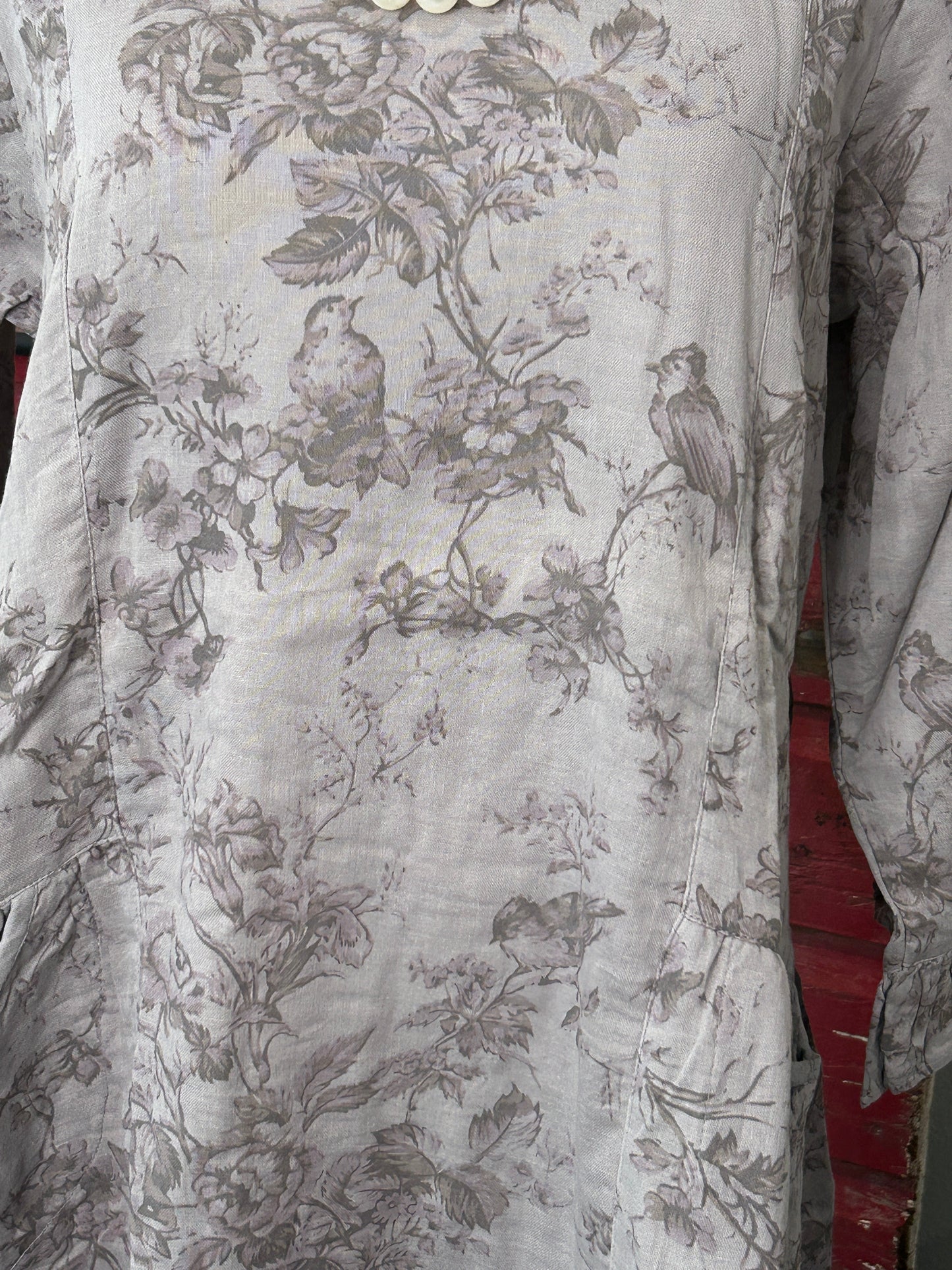 FINAL SALE Paper Lace-Vintage Dual Pocket Tunic (Lilac)