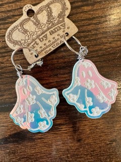 Art By Amy- Acrylic Ghosty Earrngs