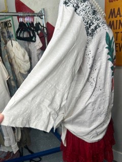 final sale Paper Lace- Long Sleeve US Flag T-Shirt
