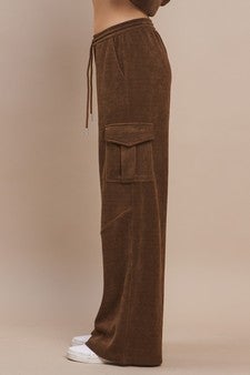 Corduroy Cargo Pants (Brown)