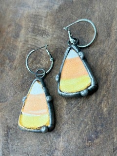 Art by Amy- Soldered Candy Corn Earrings