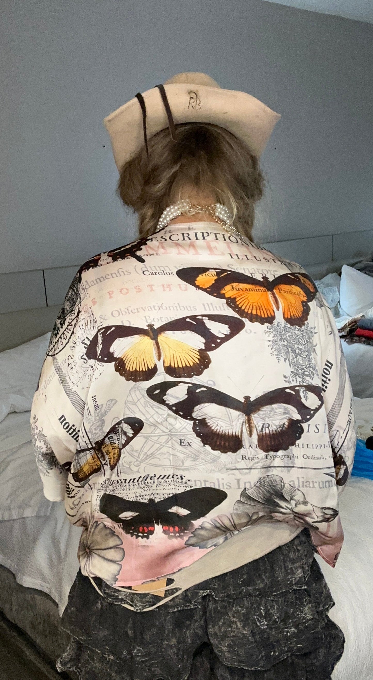 FINAL SALE A Rare Bird- Butterfly Daisy Kimono