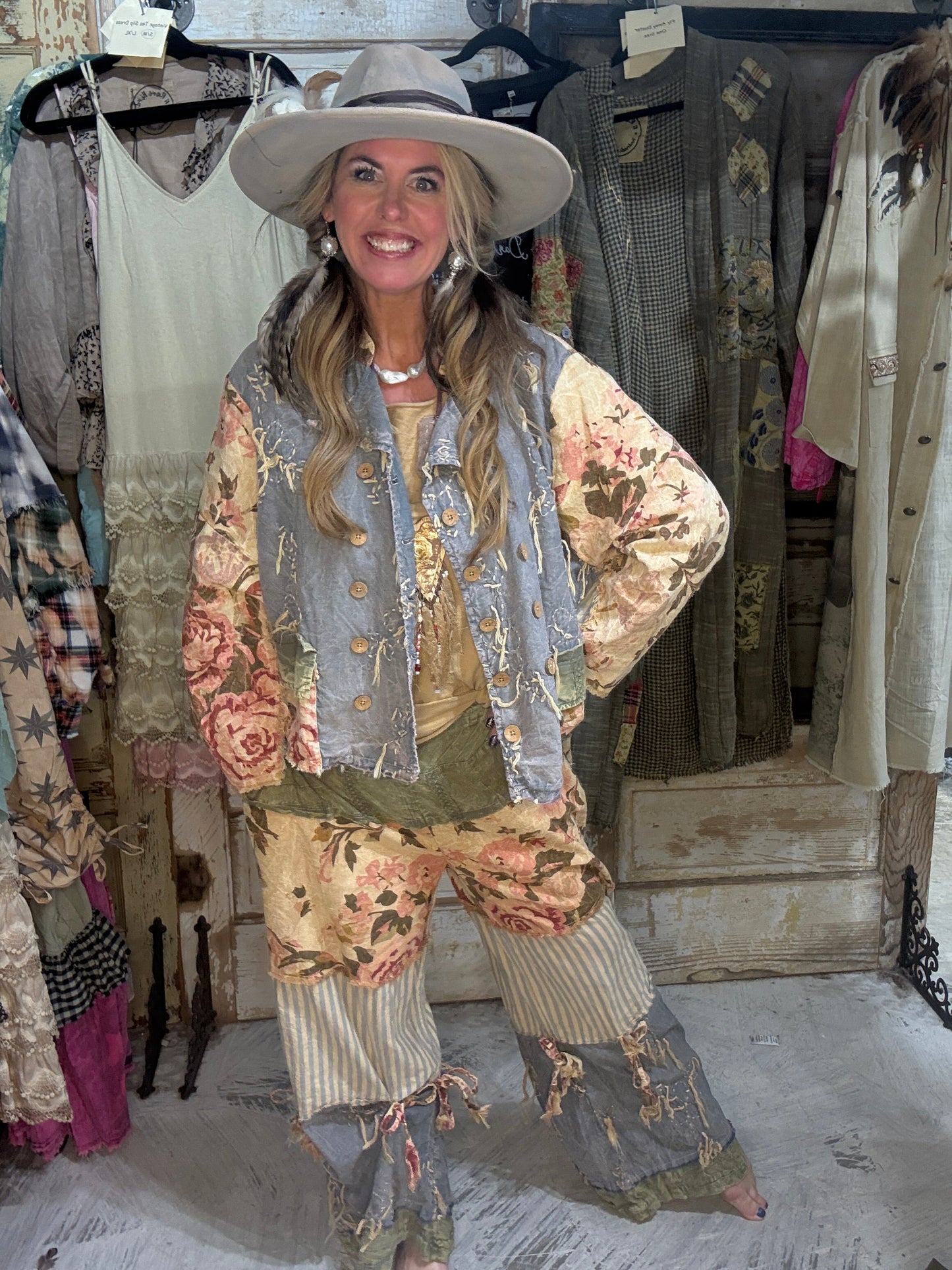 A Rare Bird Denim Tiered  Pant *Final Sale*