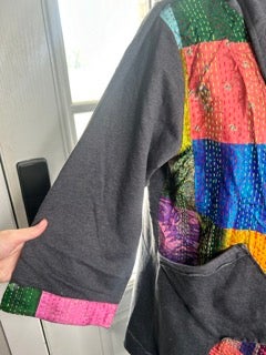 final sale Paper Lace- Kantha Patchwork Jacket (Multi)