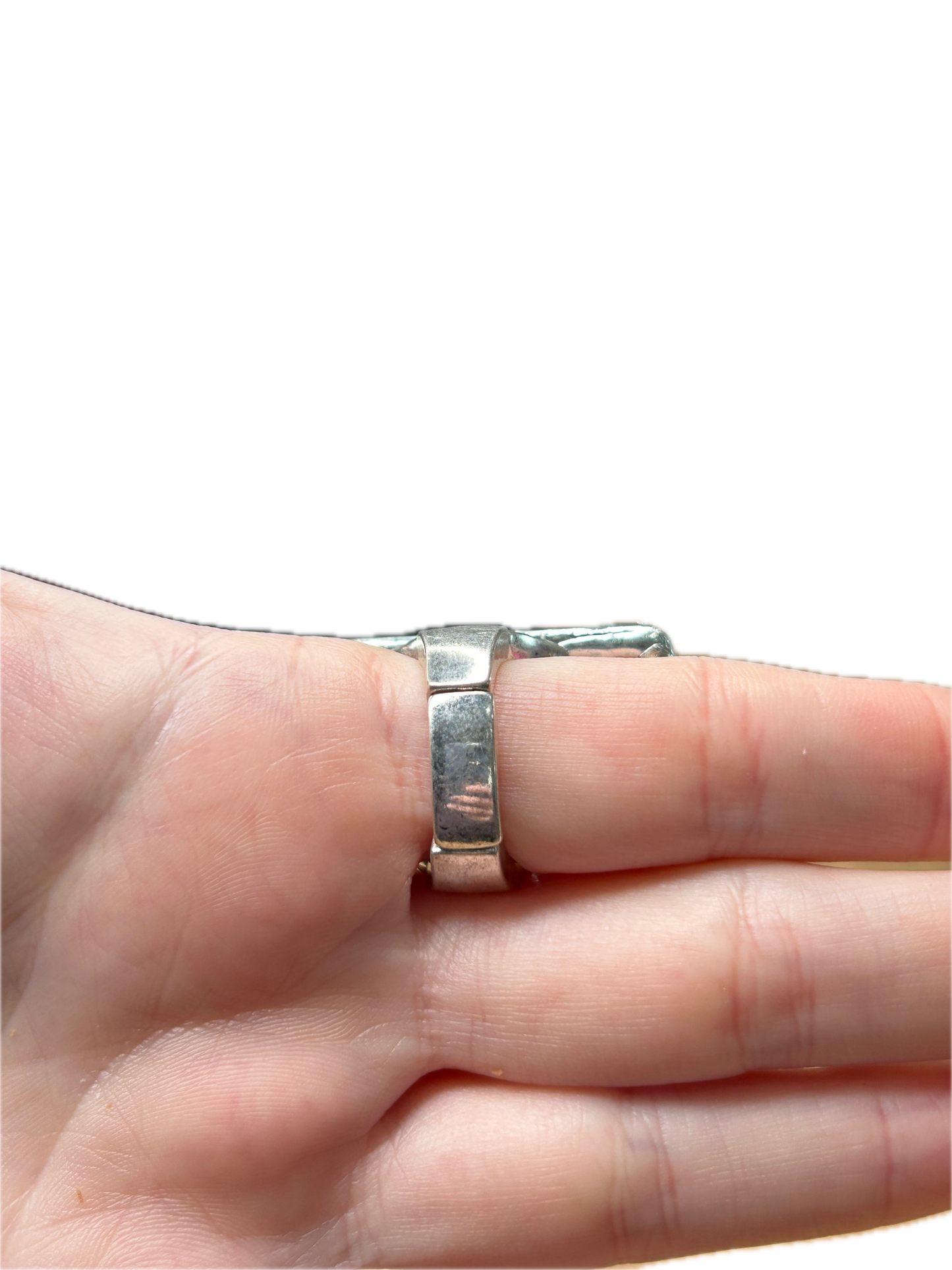 Small Pink Domino Stretch Ring (10)