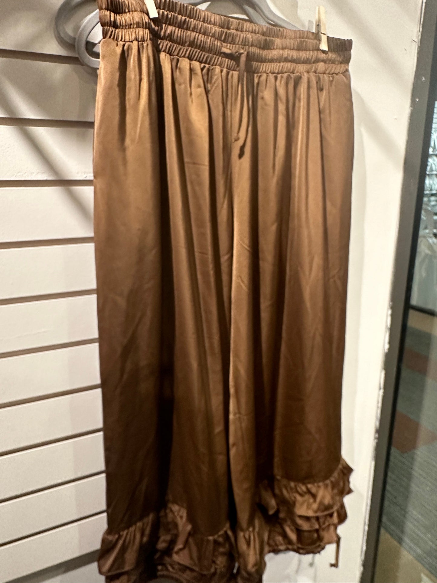 PRE ORDER! A Rare Bird-Satin Genie Pants (CHOCOLATE)
