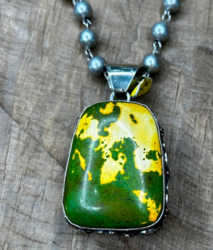Jasper Pendant Necklace