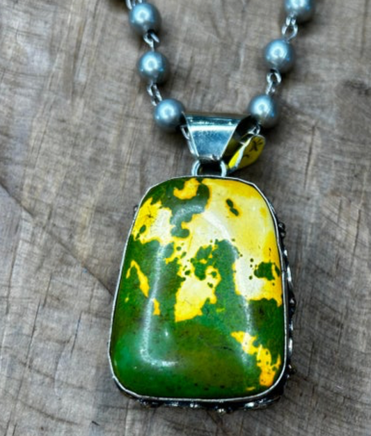 Jasper Pendant Necklace