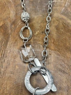 Art By Amy- Soldered Crystal Guitar Necklace