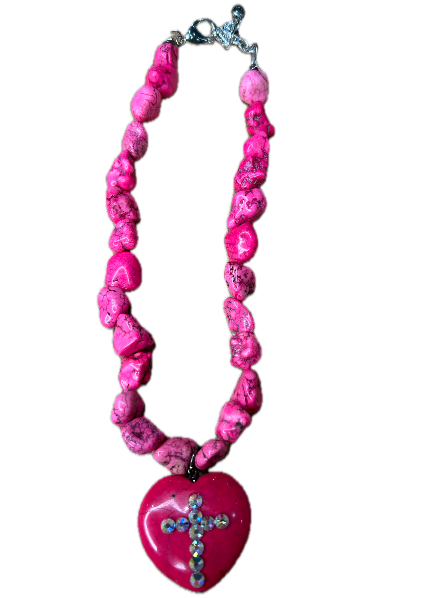 Sandra Ling- Pink Heart Necklace