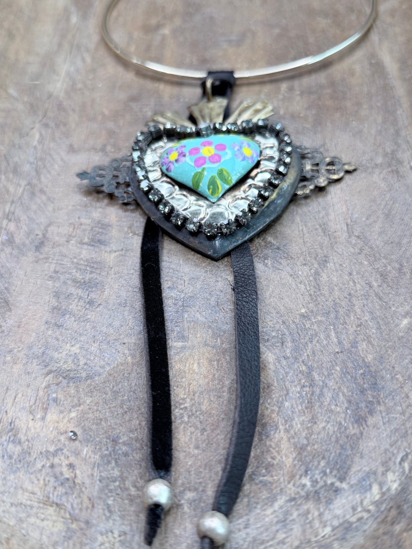 Jaded Gypsy - Soldered Sacred Heart Collar Necklace