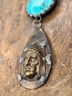 Art By Amy- Turquoise Chief Necklace