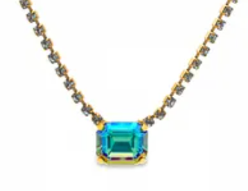 RHYS NECKLACE IN AQUA BOHEMICA CHAMPAGNE (IN STOCK)