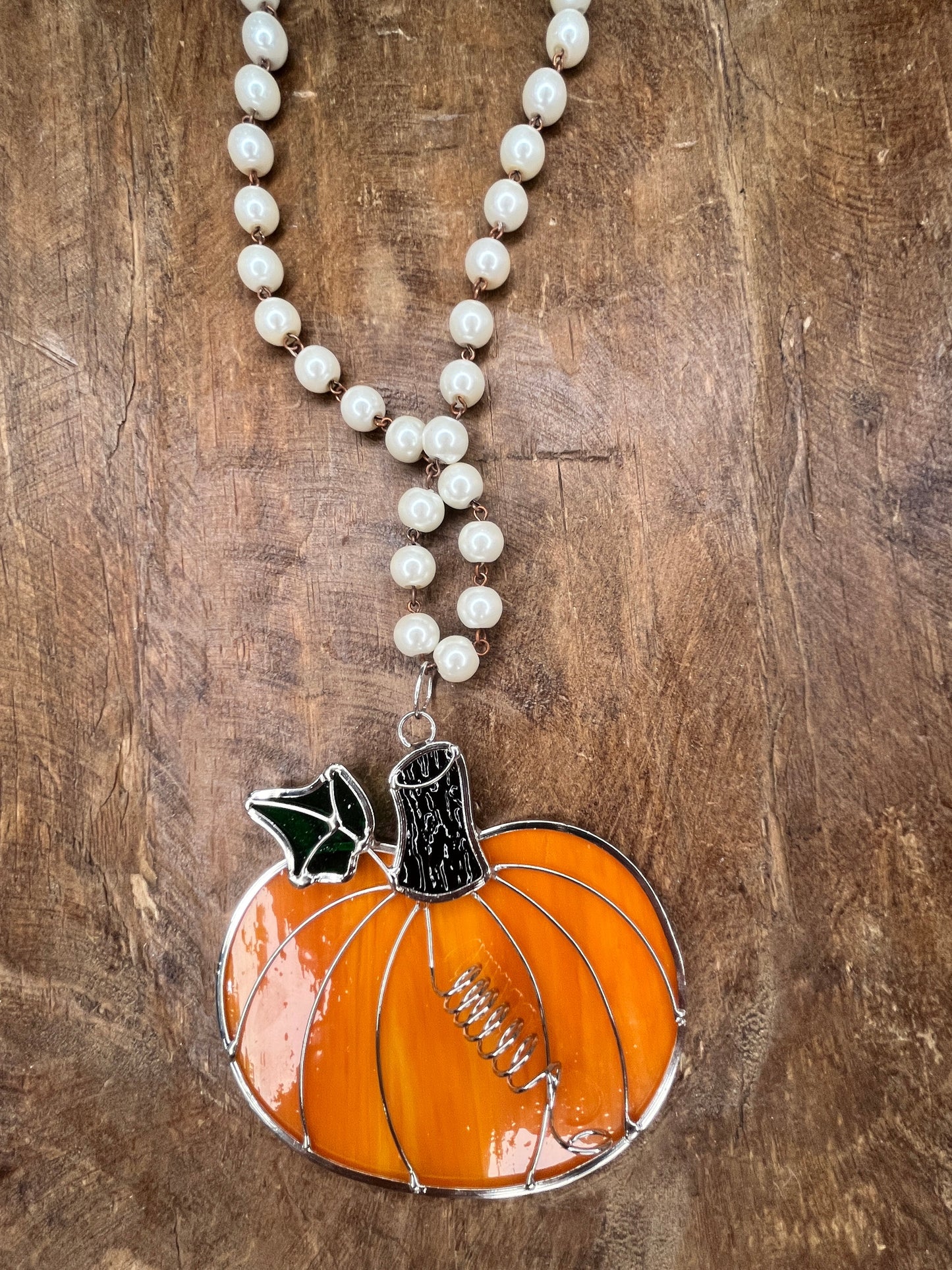 Pumpkin Pearl Necklace