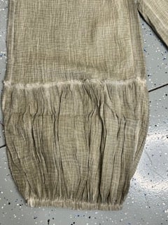 Paper Lace- Wide Leg Ruffled Pantaloon Pants (Natural)