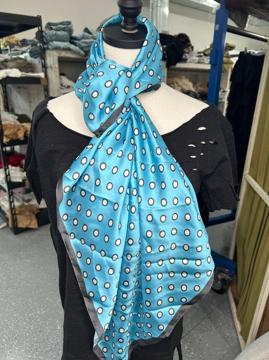 A Rare Bird- Polka Dot  Wild Rag (BLUE)