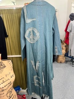 Paper Lace- Long Love Print Duster (Denim)