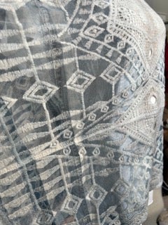 Origami- Crochet and Lace Poncho Top (Denim)