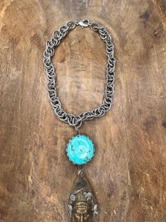 Art By Amy- Turquoise Chief Necklace