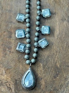 Rhinestone Crystal Charm Necklace
