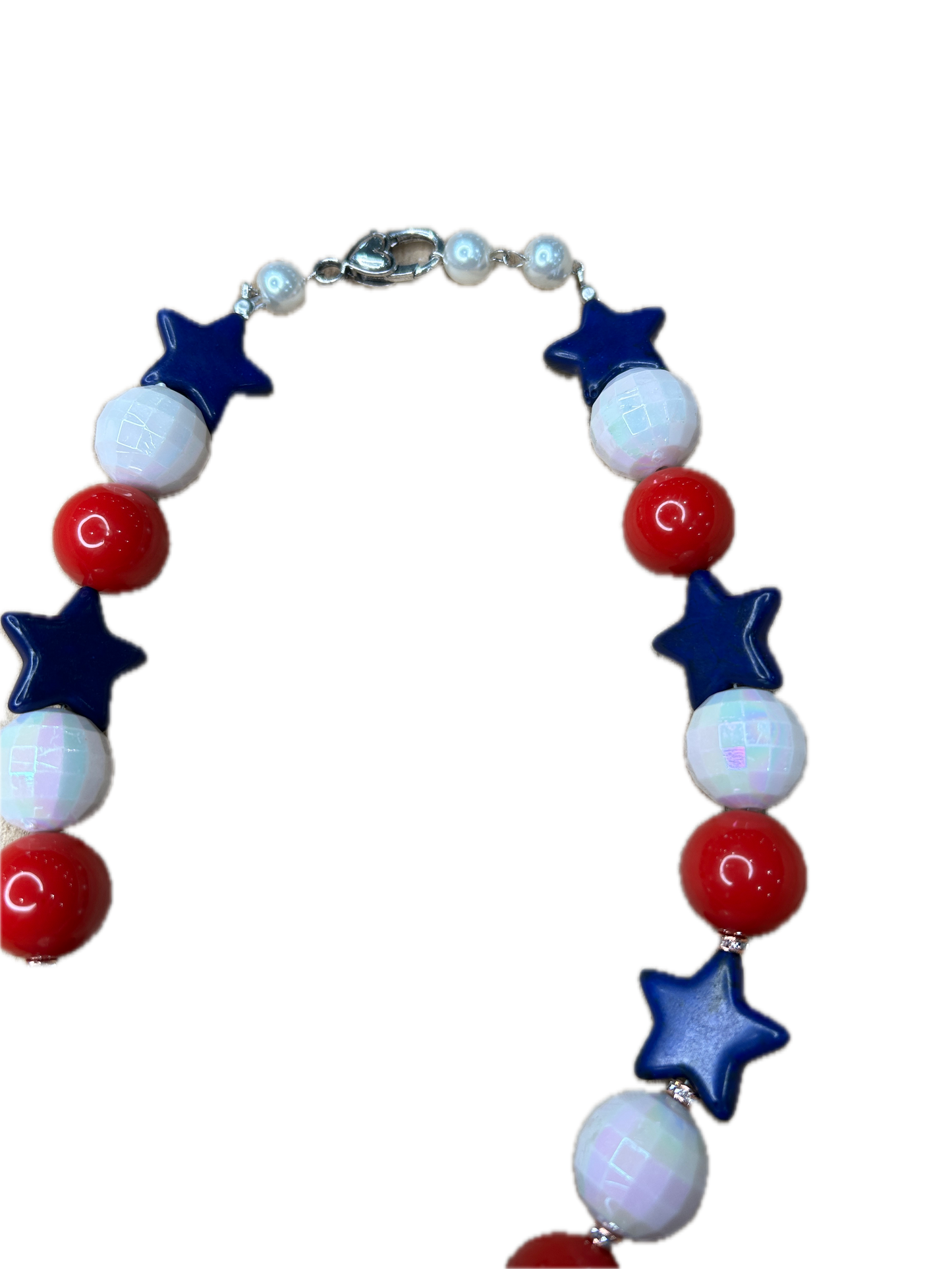 Bubbly America Necklace (Eclectic Ruby Red Original)