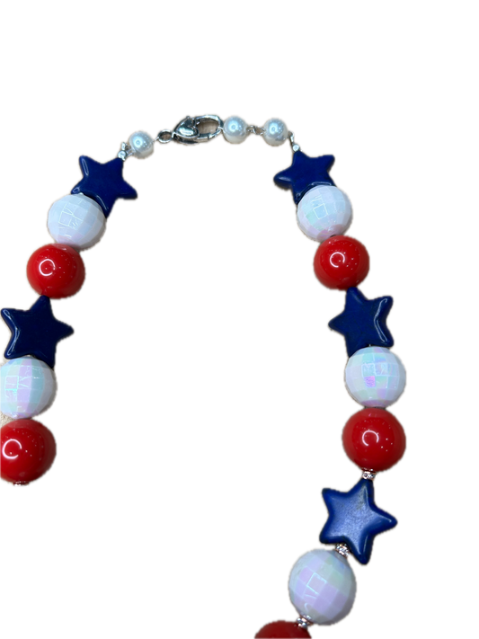 Bubbly America Necklace (Eclectic Ruby Red Original)