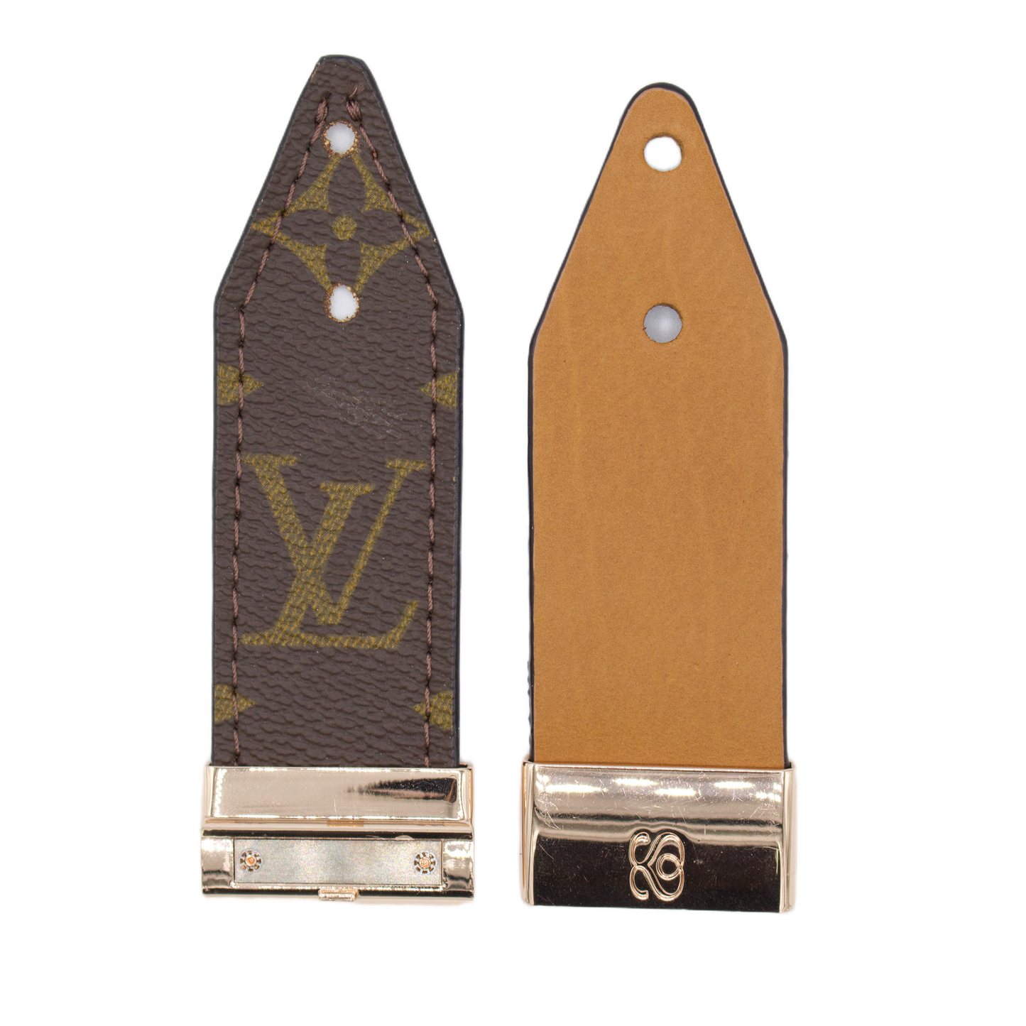 Upcycled LV Monogram & Tan Veg Jekyll Watchlet (Sizes 5.5" - 7.25")