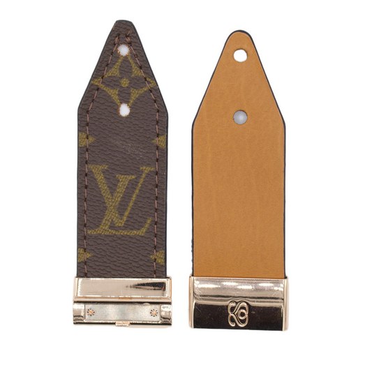 Upcycled LV Monogram & Tan Veg Jekyll Watchlet (Sizes 5.5" - 7.25")