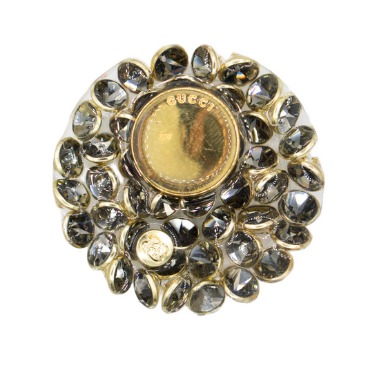 Spark*l XL Pop-Socket - Black Diamond Crystals with Gucci Hardware