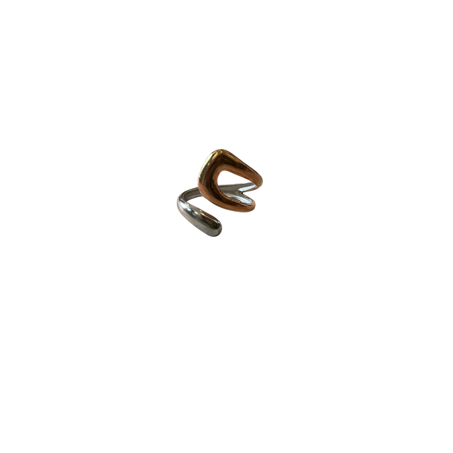 Stainless/Waterproof Two Tone Wrap Ring