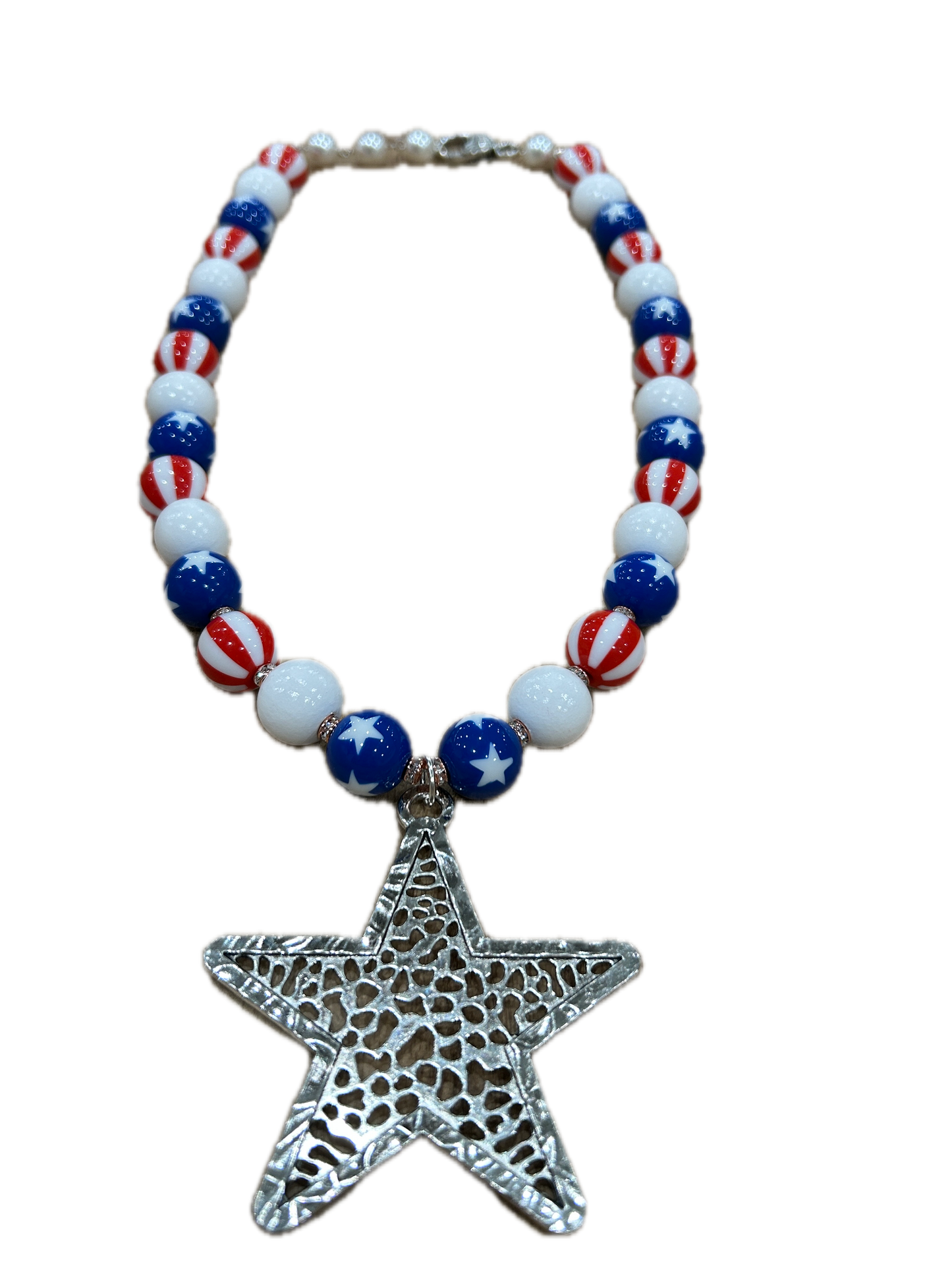 Stars and Stripes Necklace (Eclectic Ruby Red Original)
