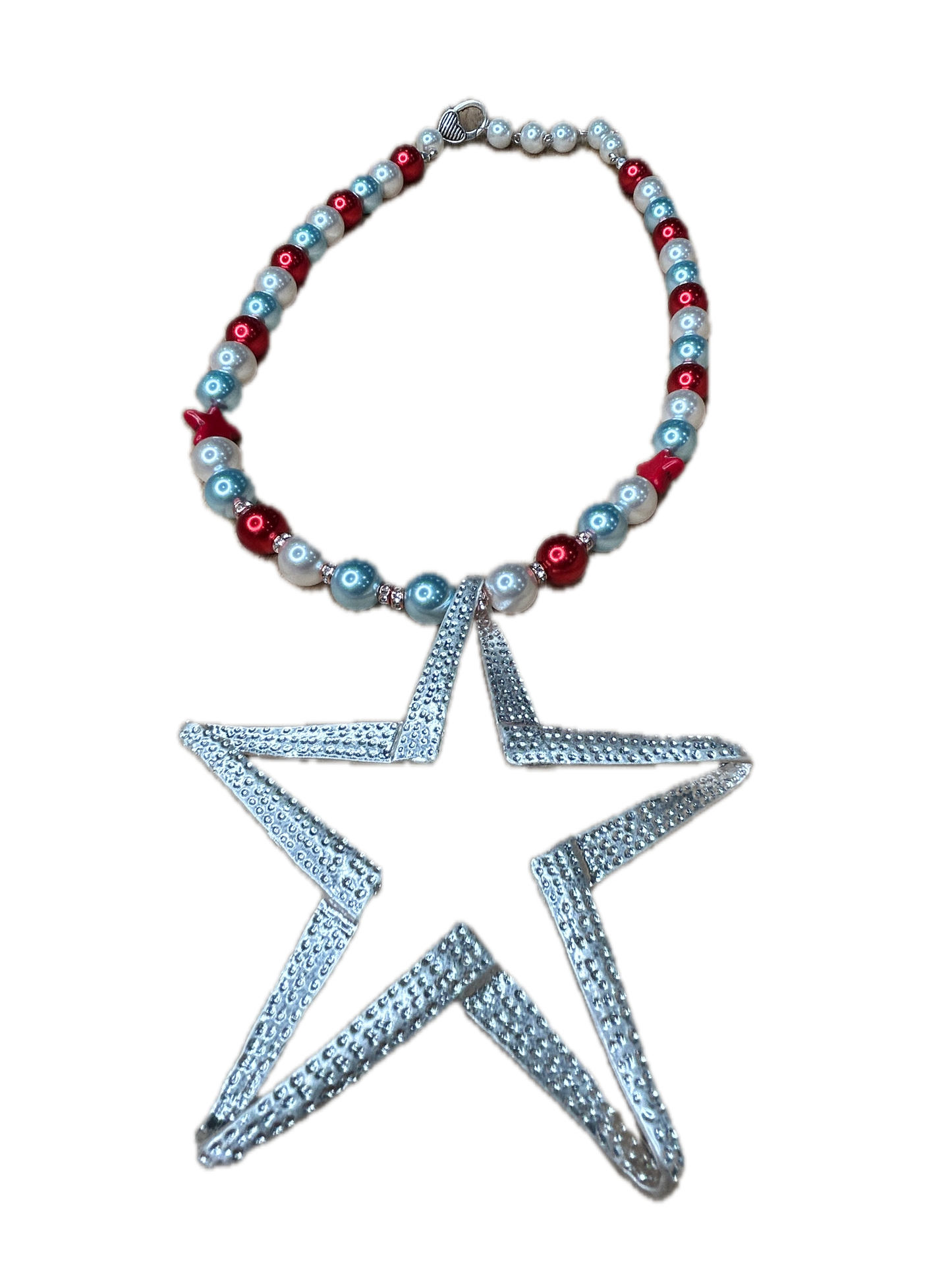 Star of the Show Necklace (Small Beads) (Eclectic Ruby Red Original)
