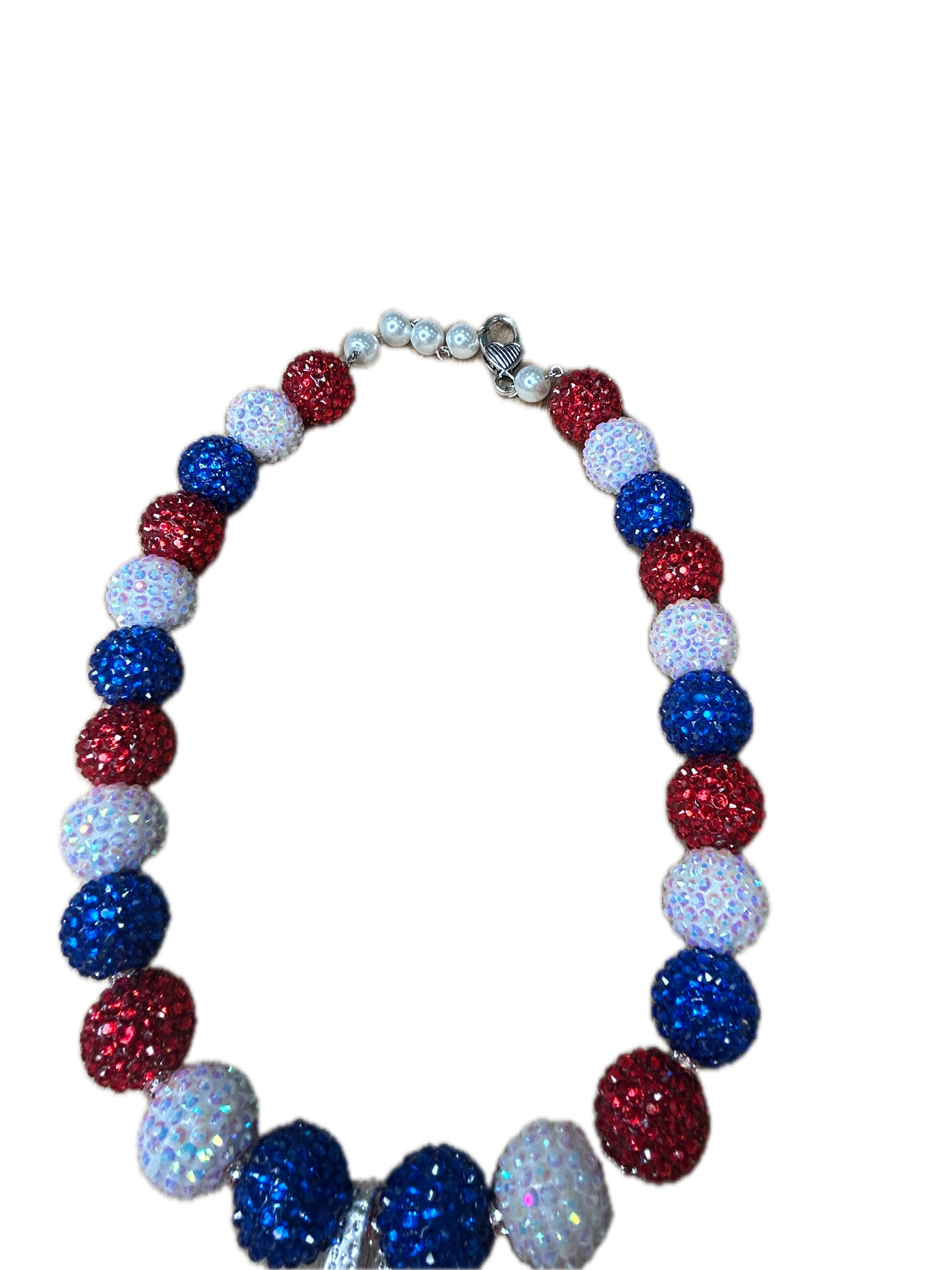 Star of the Show Necklace (Large Bubble Gum Beads) (Eclectic Ruby Red Original)
