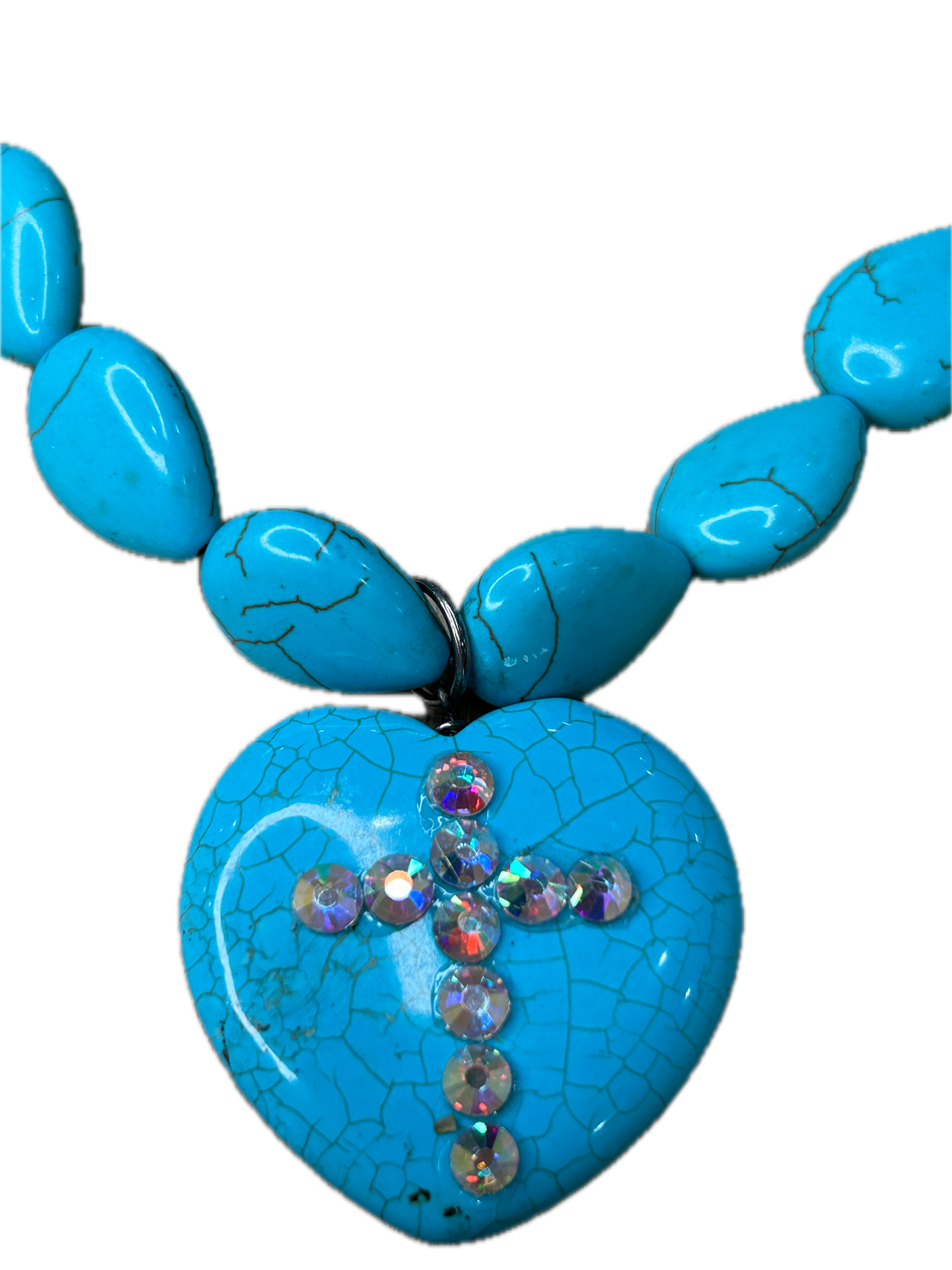 Sandra Ling- Blue Heart Necklace