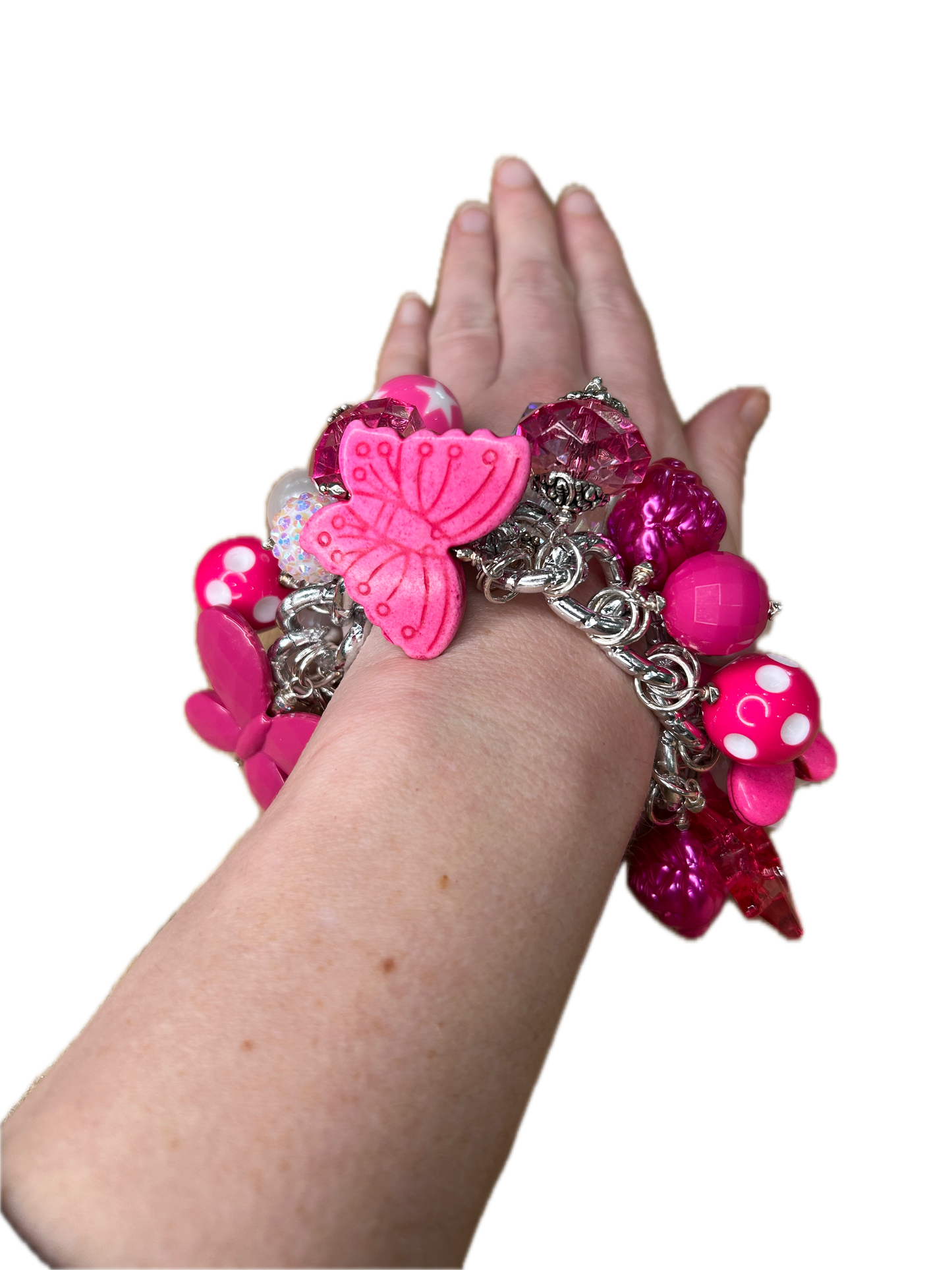 Sandra Ling Designs- Pink Charm Bracelet