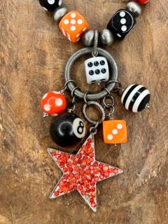 Art by Amy- Dicey Halloween Star Necklace