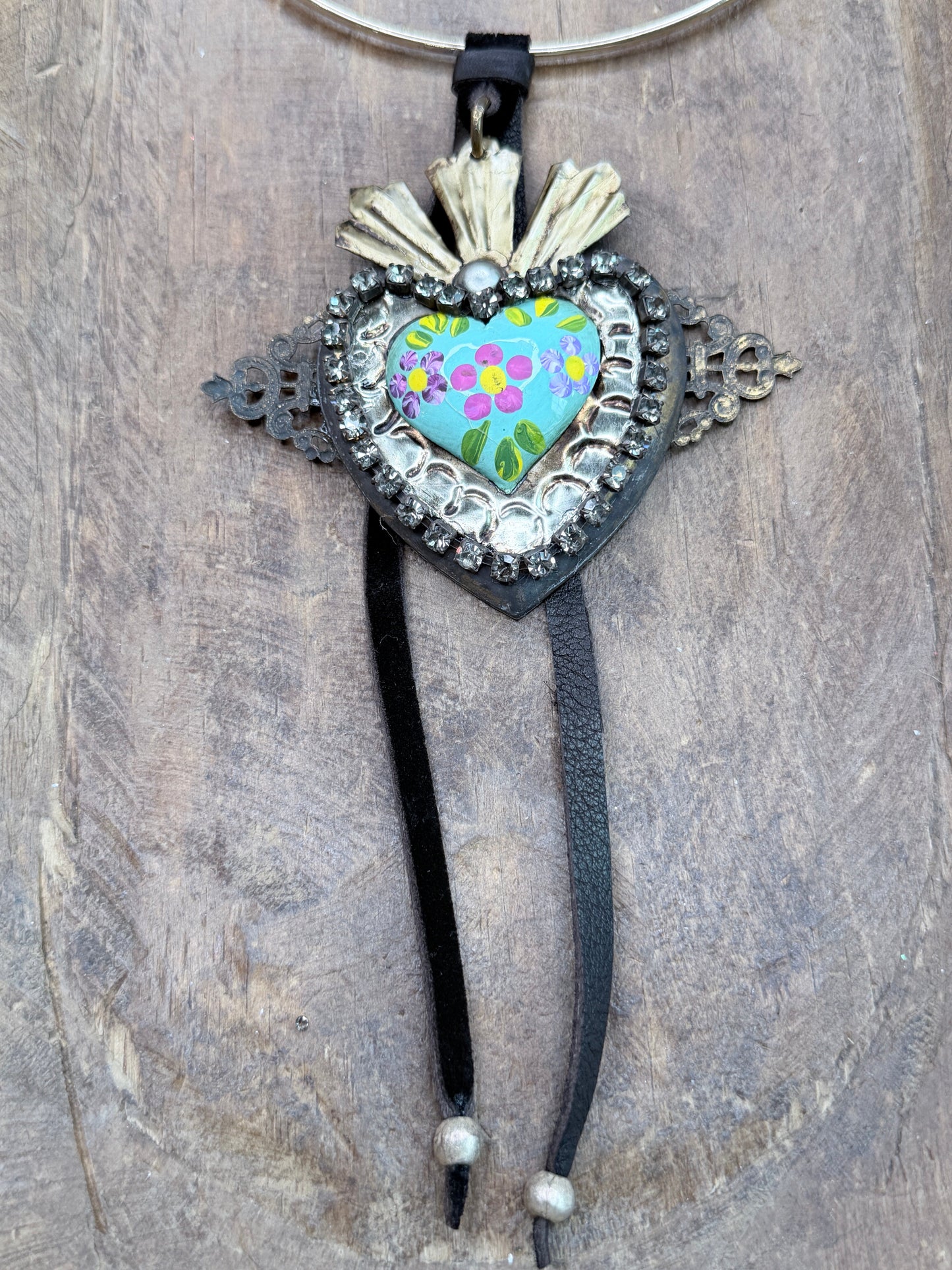 Jaded Gypsy - Soldered Sacred Heart Collar Necklace