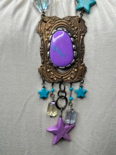 Art By Amy- Purple Turquoise Star Necklace