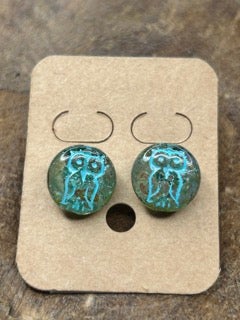 Blue Owl Earrings